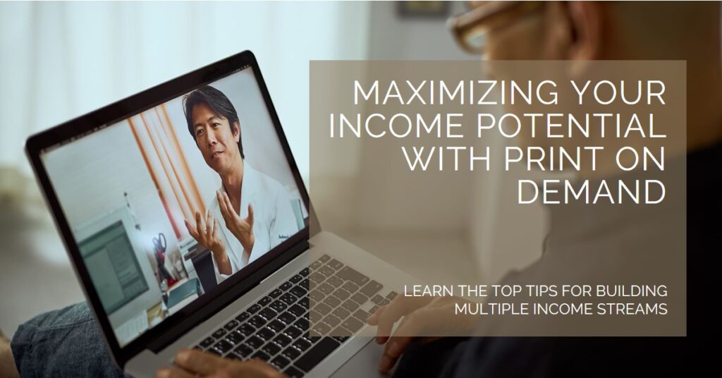 What are the different tips for building multiple income streams with print on demand in 2024?